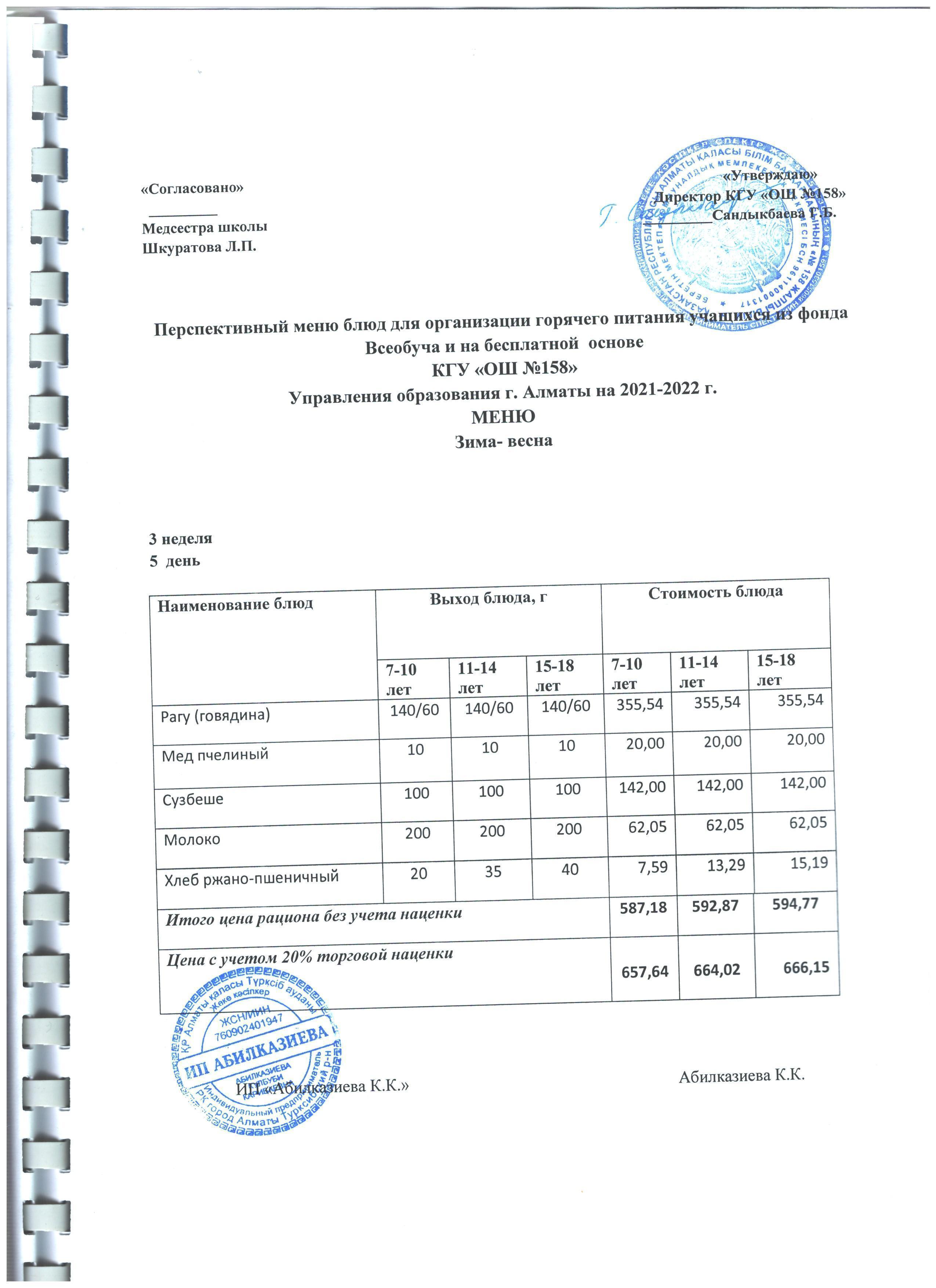 Меню на 22.04.2022 г.