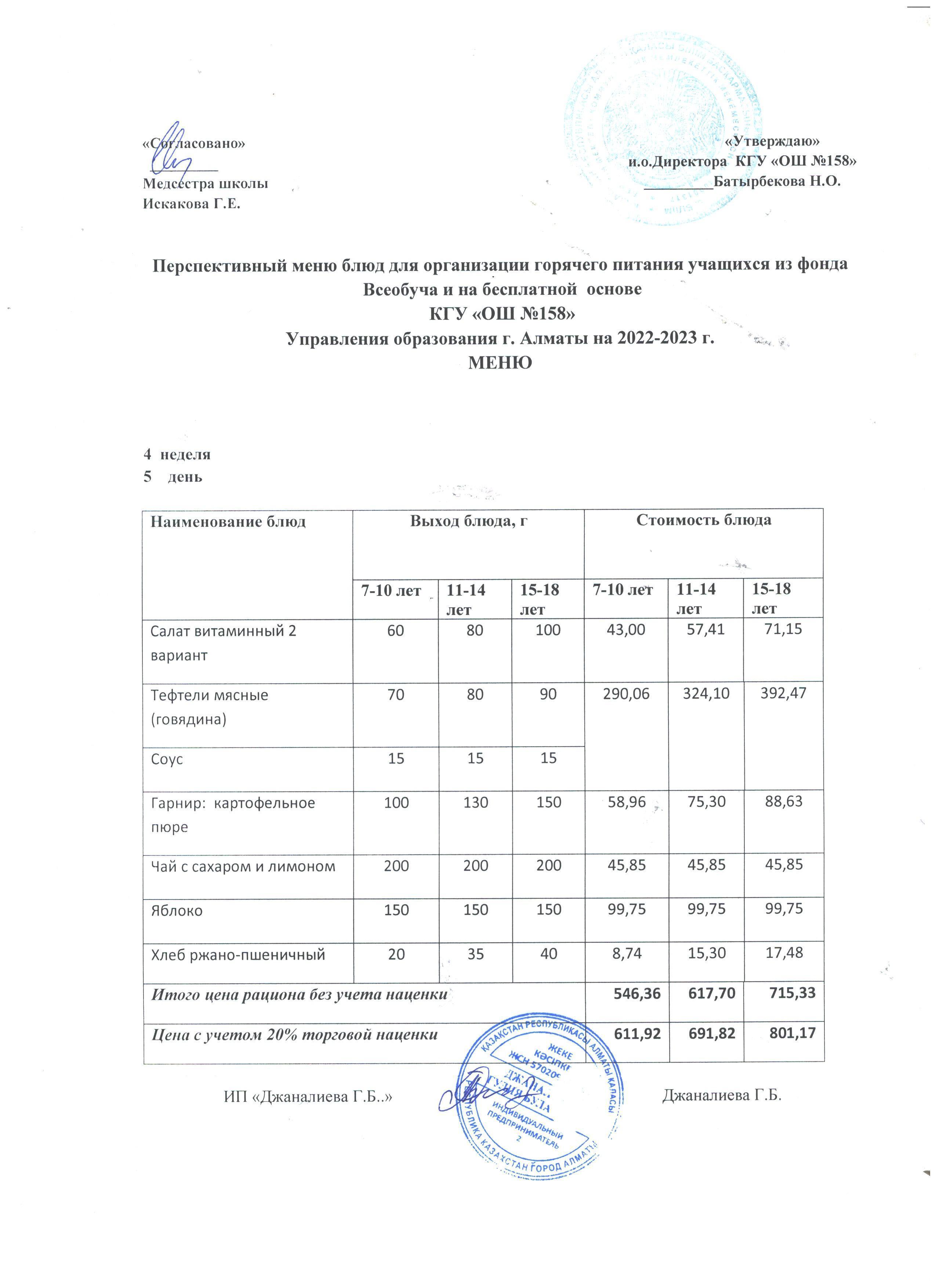 Ас мәзірі 4 апта 5 күн (03.02.2023ж.)