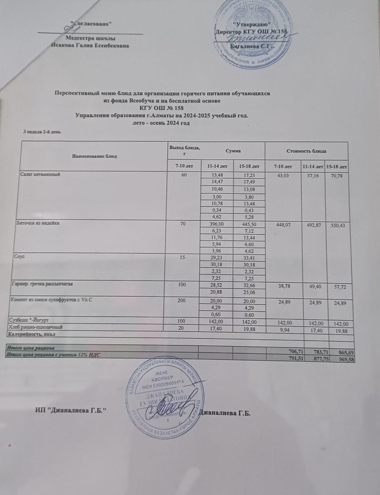 Ас мәзірі 26.11.2024