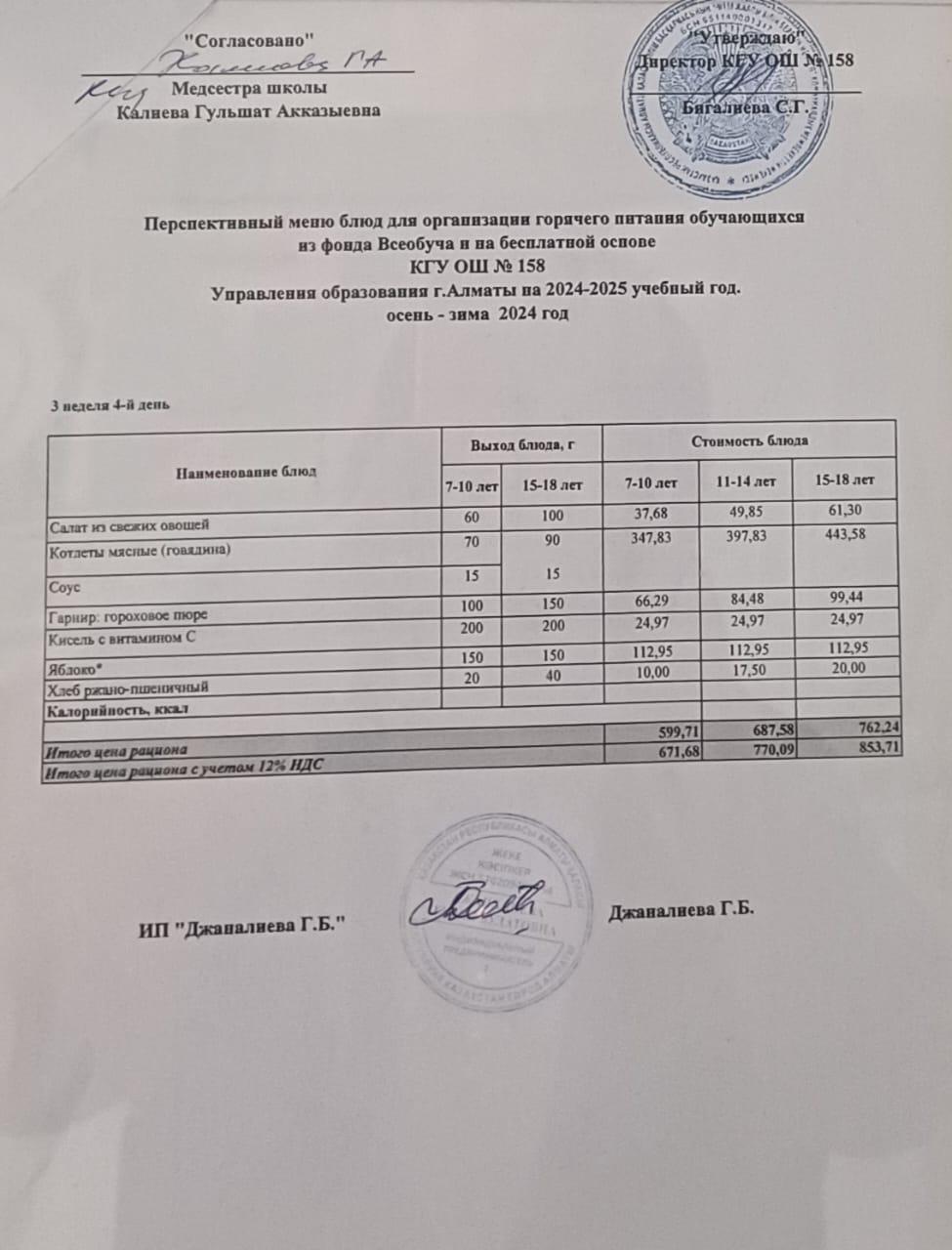 Ас мәзірі 30.01.2025