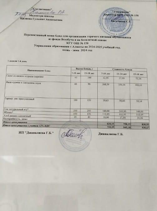 Ас мәзірі 03.03.2025