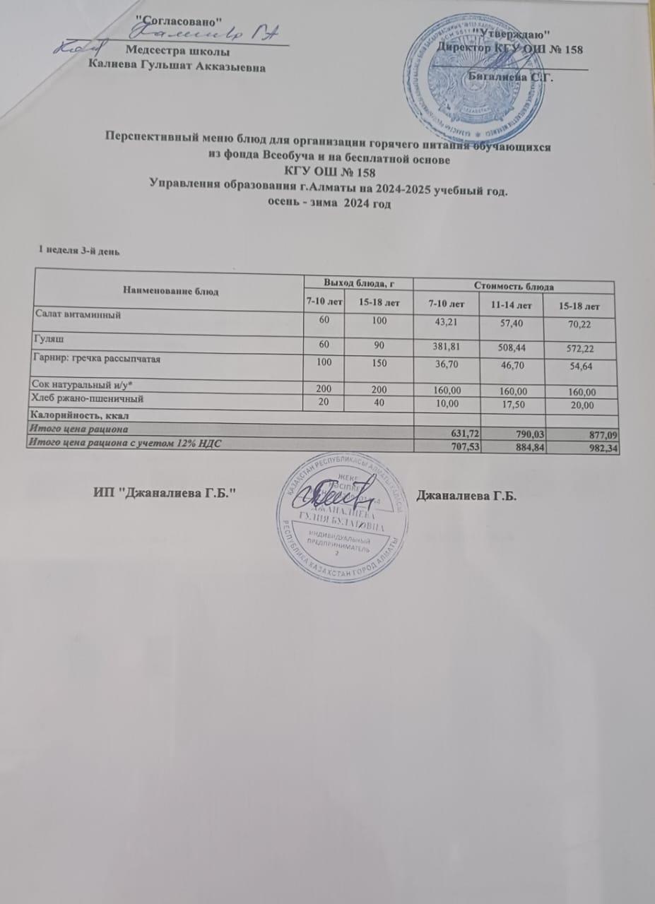 Ас мәзірі 05.03.2025