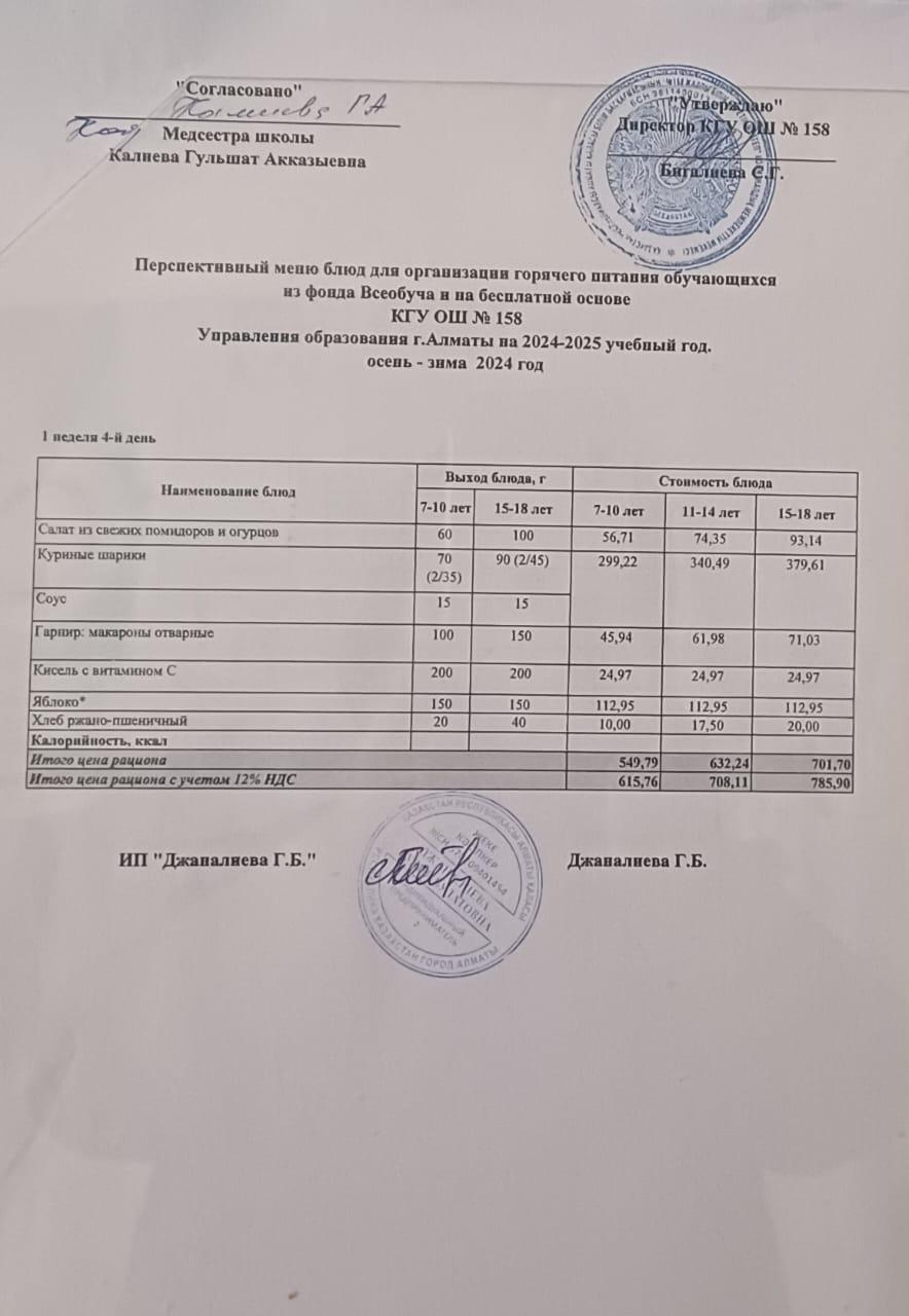 Ас мәзірі 06.03.2025