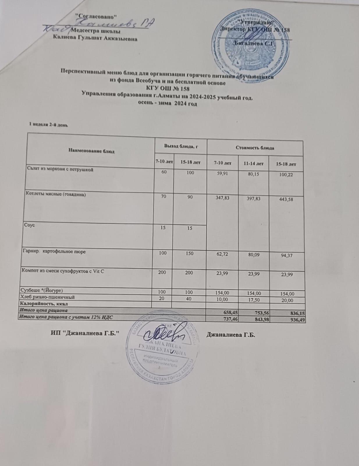 Ас мәзірі 11.03.2025