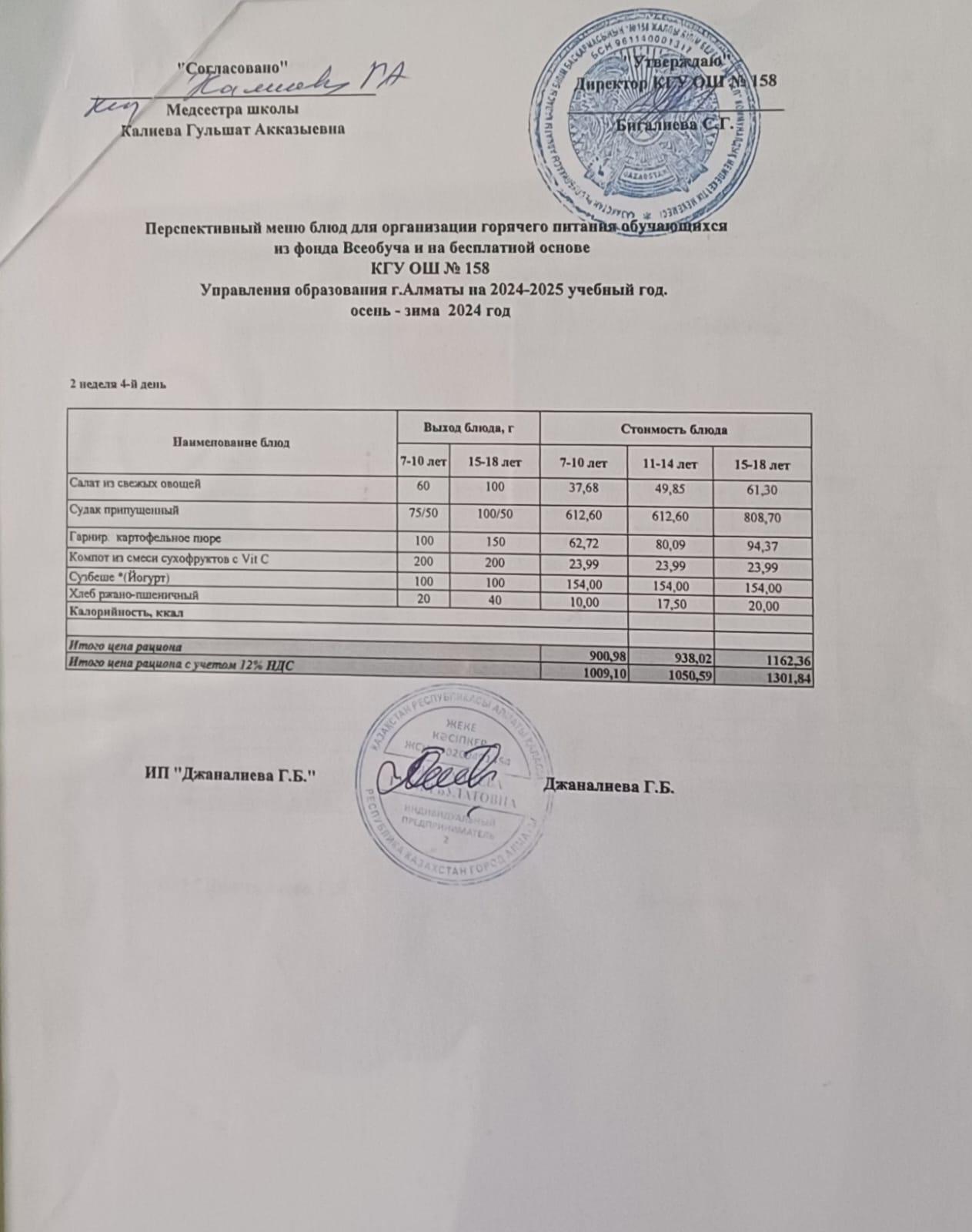 Ас мәзірі 13.03.2025